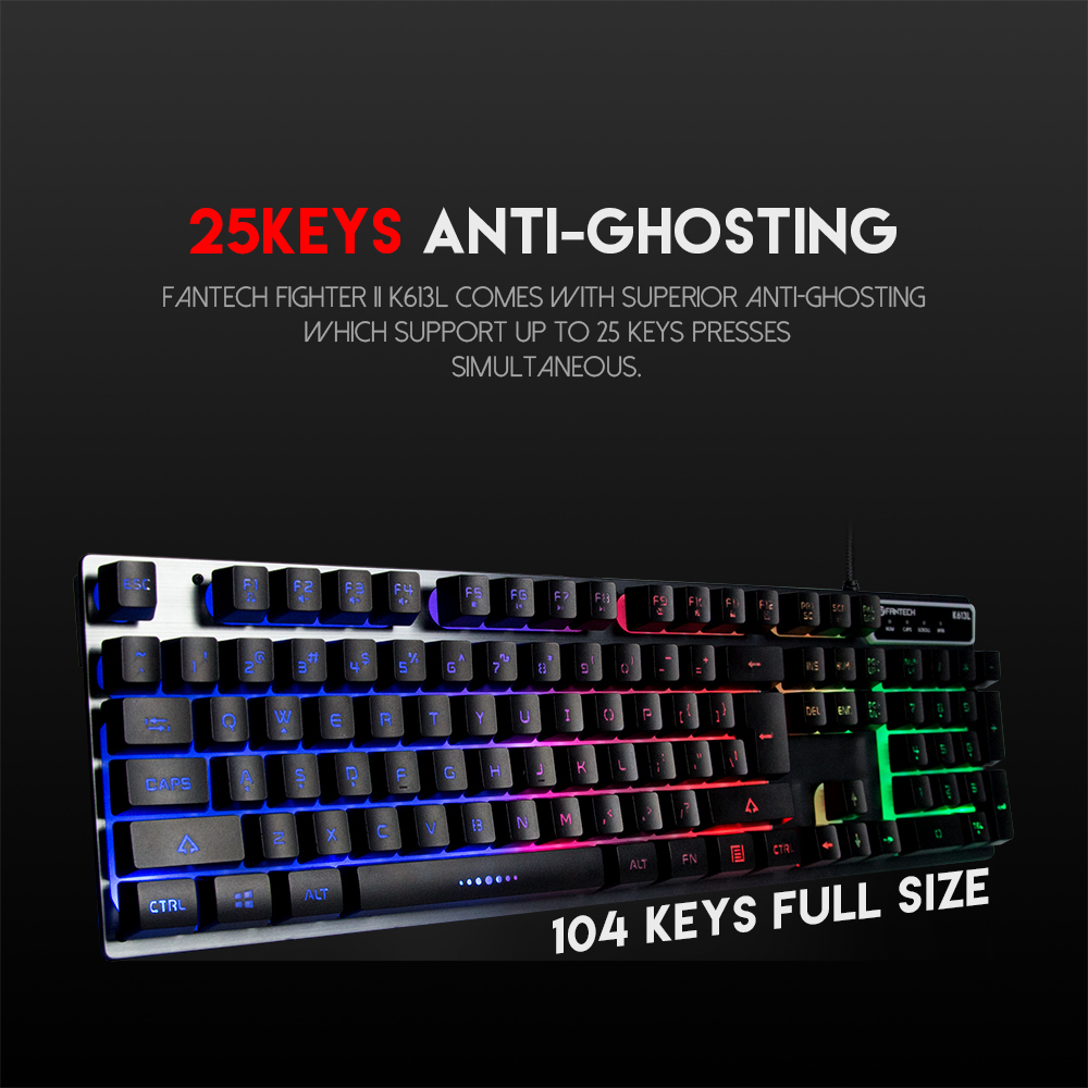 FANTECH K613L Fighter II Full Size Edition Gaming Keyboard FANTECH K613L Fighter II Full Size Edition Gaming Keyboard